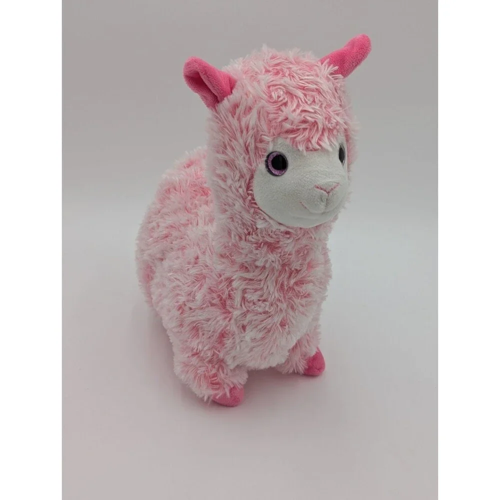 Sound & Light Pink Llama Plush Stuffed Animal Cute Kawaii Llama Toy